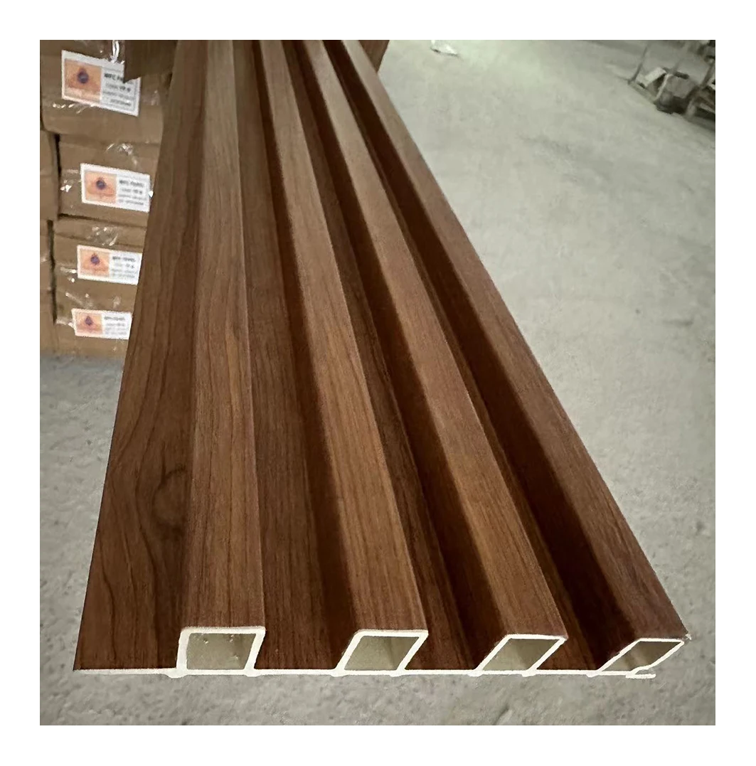 wood alternative board decorative wpc wall cladding home decor Tv Background Walls wooden grain wpc fluted panel indoor