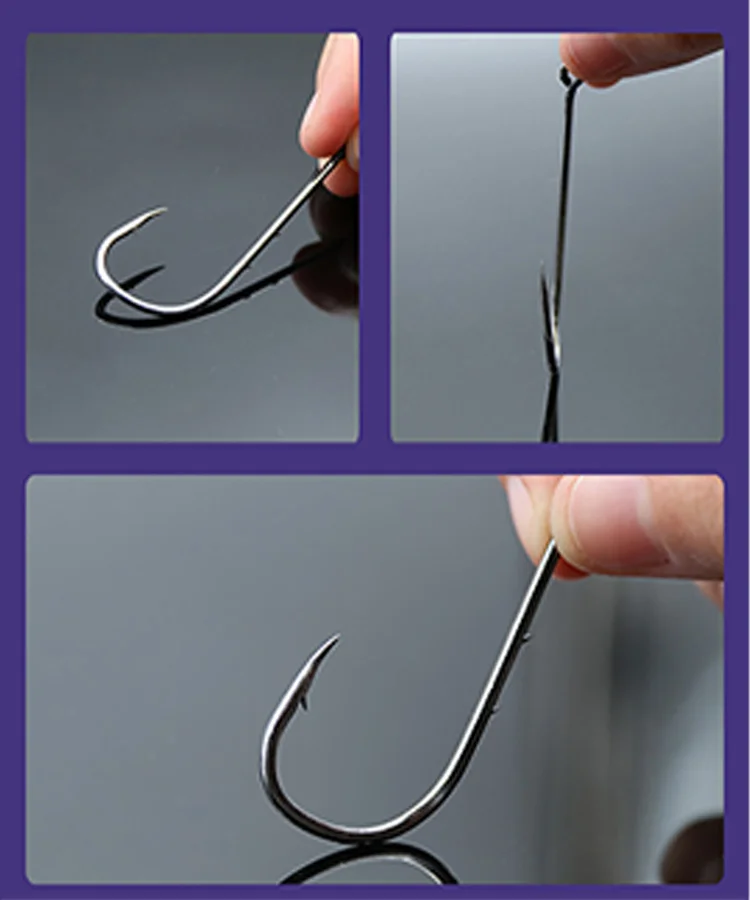 TOPIND 100 pcs/Bag Long Handle Pipe Sea Fishing Double Back Stab Barbed Fishing Hook