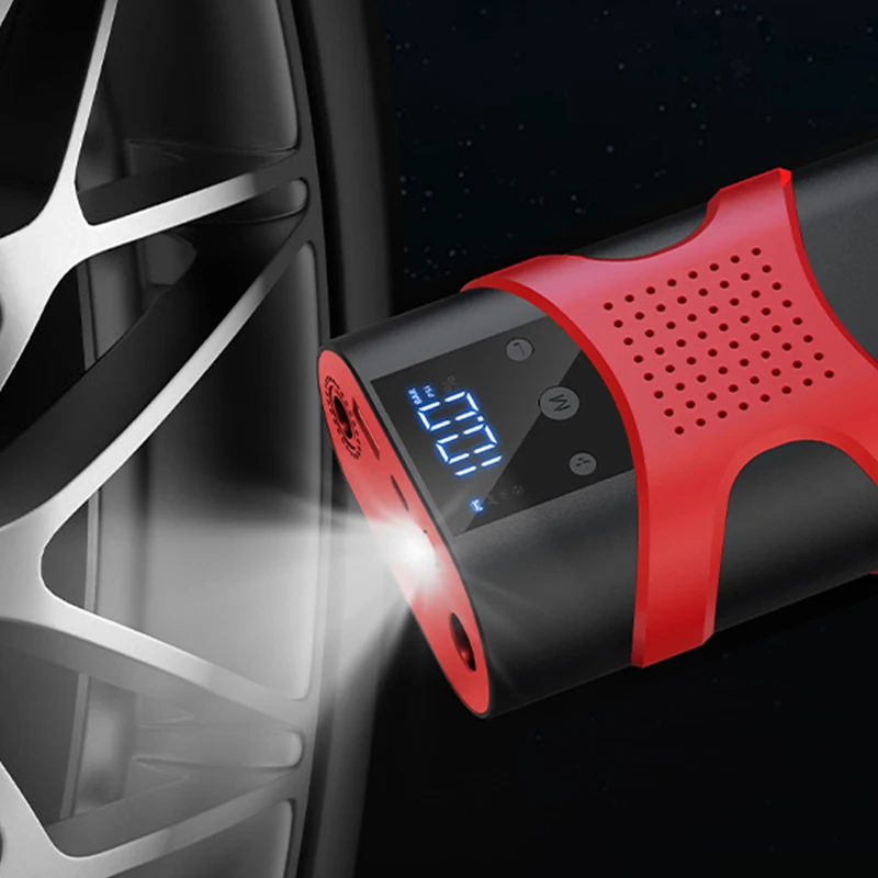 4 In 1 Car Jump Starter With Air Compressor LED Screen 8000mAh Portable Booster Charger 6000A Powerful Car Battery Starting