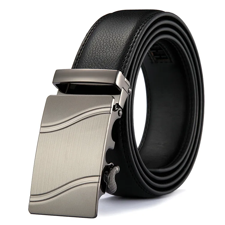 Luxury Men Automatic Buckle Belts Cowhide Leather Waist Strap Belt Male High Quality Jeans Men Waistband For Trousers