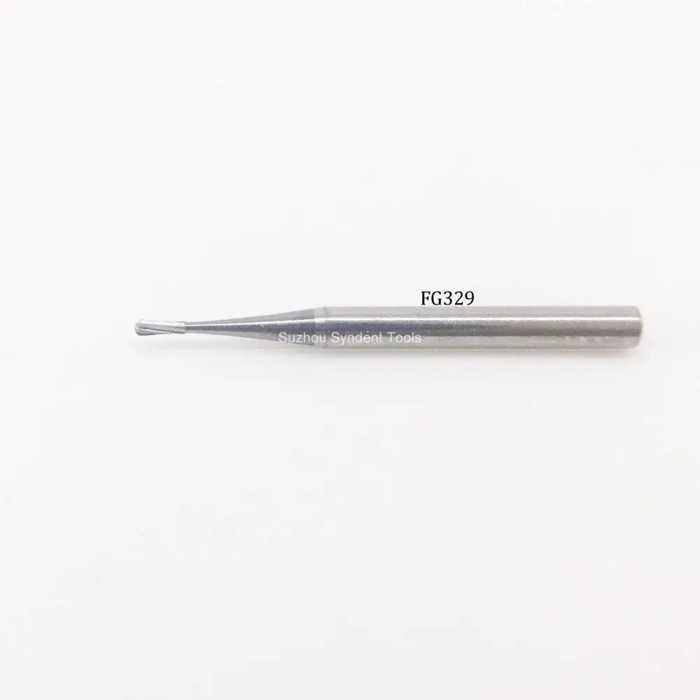 High quality dentistry use 0.6mm diameter pear shape dental clinical FG carbide bur FG329