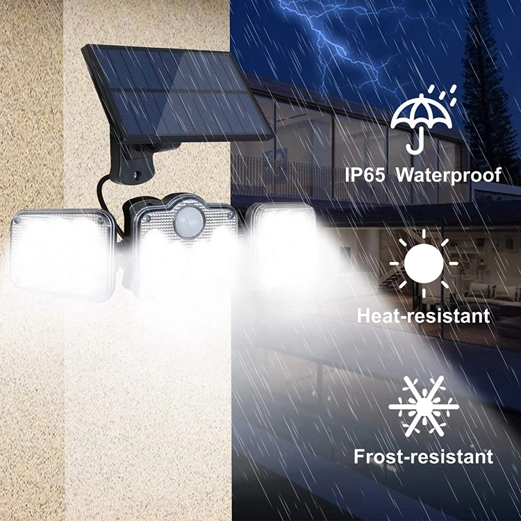 Solar Split Lights 8W 800LM  Solar Pendant Lights 138leds Solar Shed Lights PIR DIM Sensor Led Wall Security Lamp 6000K-6500K IP