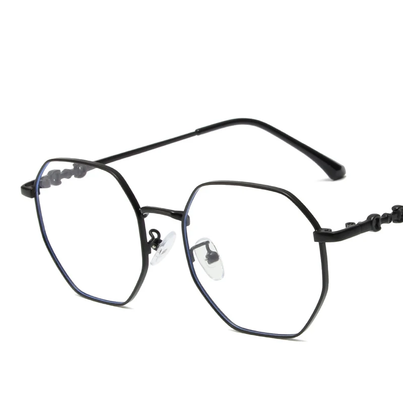 Golden Women Anti Blue Light Glasses Women Square Spectacles Frames Computer Decorative Eyeglasses Ladies Trendy Eyewear 2024