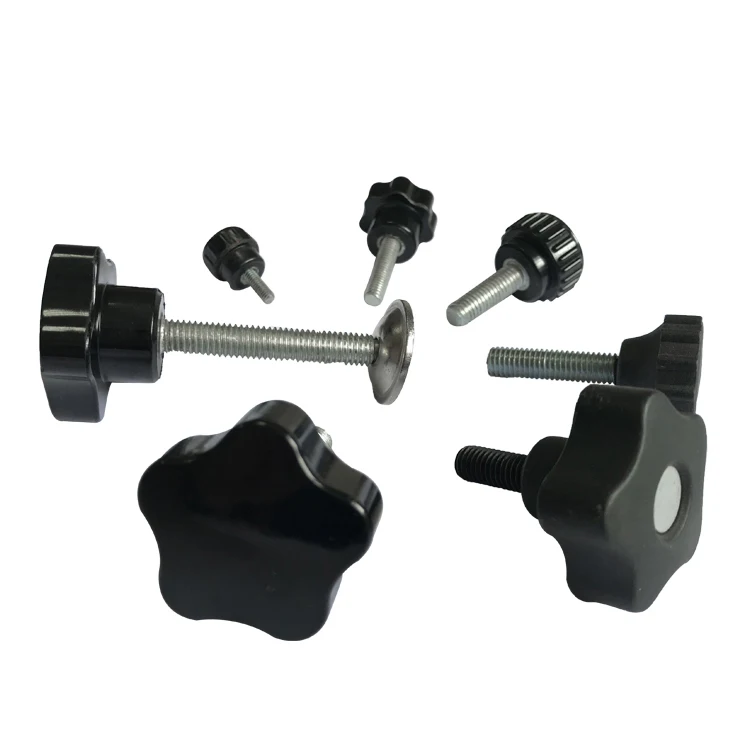 supply high quality cnc machine plastic star handle wheel star knob