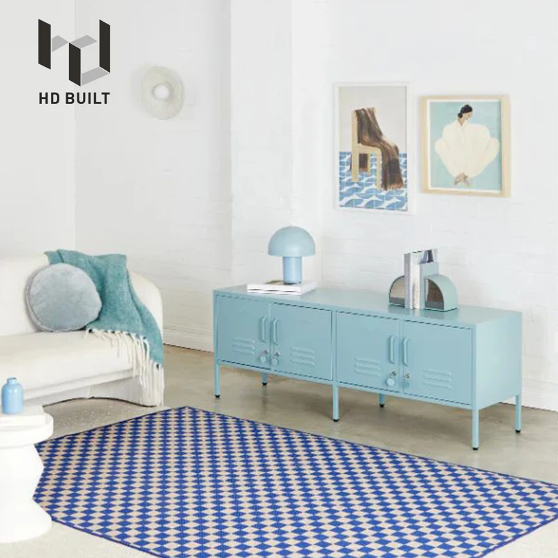 Living room steel cabinet metal TV stand garage cabinets storage metal storage locker modern cabinets