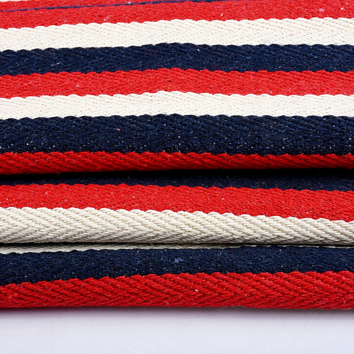 Spot Terylene Yarn-Dyed Stripe Reinforced Herringbone Twill Handbag Bag Home Decoration Yarn-Dyed Striped Fabric