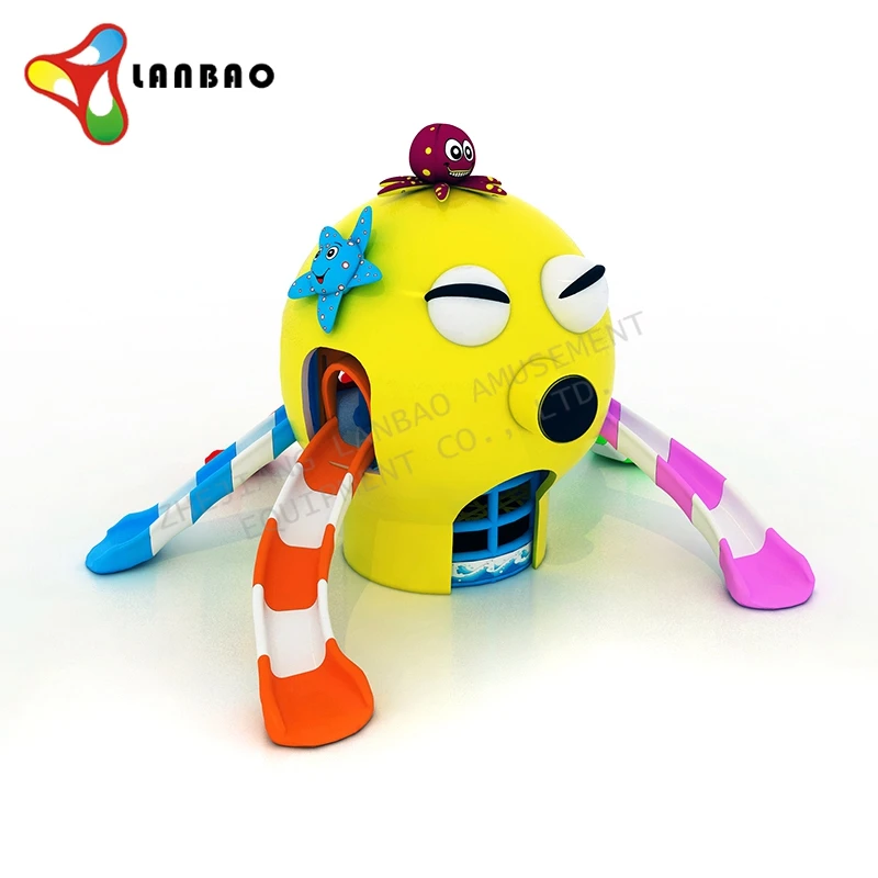 Premium indoor playground components for a water slide attraction in an amusement park designed for children