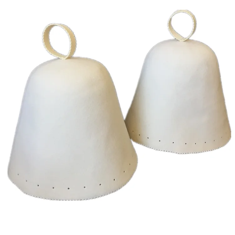 Customized logo russian 100% wool felt banya sauna cap hat