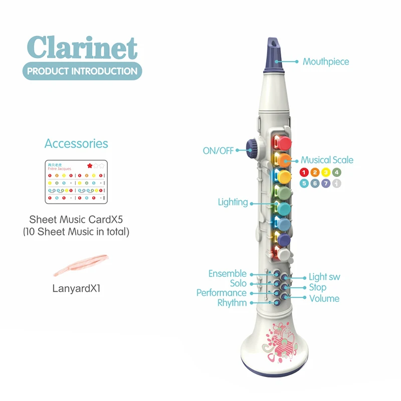
2020 new wind instruments can be played clarinet electronic music toys for children 