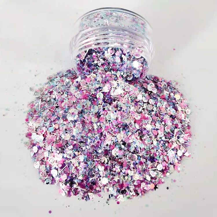 
Wholesale glitter Mixes Polyester solvent resistant Glitter for Nail 