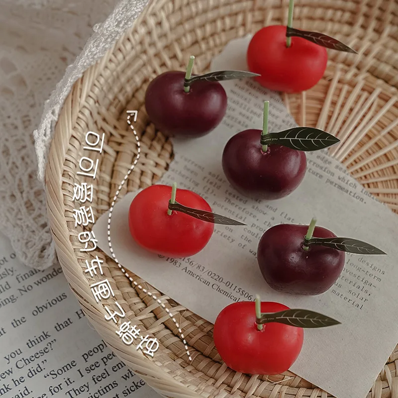 AHMH New Design Private Label Eco Friendly Red Cherry Paraffin Scented Dessert Candle Aromatherapy For Diy Scented Candle Making
