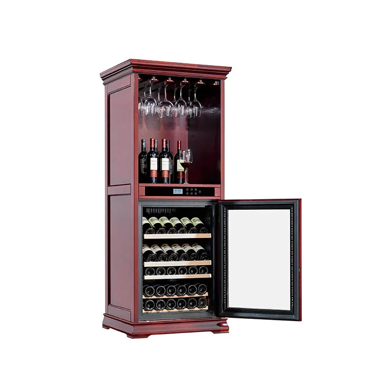 
Wine Bar Cabinet Compressor Manufacturers Cooling System Humidor Dual Zone Wine Cooler 