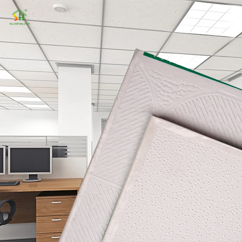 Aluminum Foil Back Veneer Pvc Plasterboard Ceiling Panels Pvc Ceiling Tiles For Roof