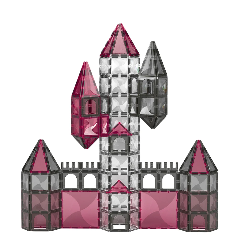 Bloques de construction magnéticos juguetes educativos bloques juego pista carreras bolas