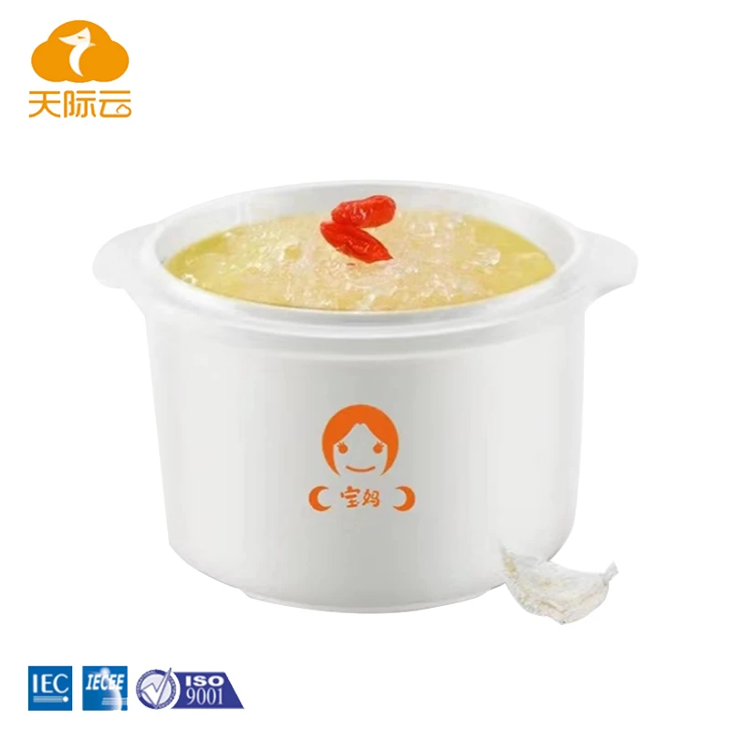 Double wall Square Shape 3 Ceramic Inner Pot Slow Cooker Stew Pot