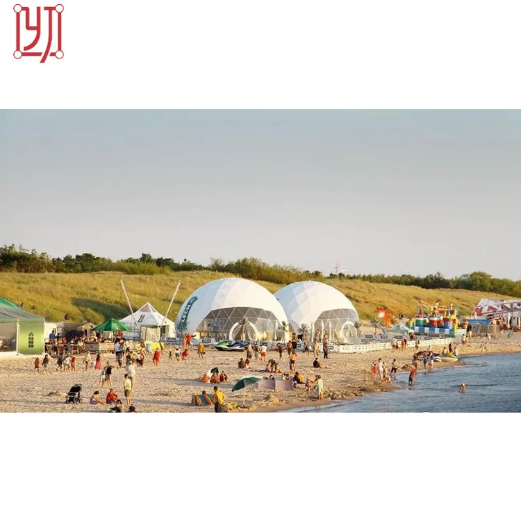 High Quality 6M 8M Diameter Glamping Dome Tent 6x6m Aluminum Frame Waterproof PVC Dome Tent for Hotels and Outdoor Events