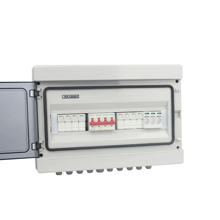 USFULL 2 Strings 4 Strings 1000V IP65 Lightning Protection Cabinet Panel Array Power Plastic Box Solar PV String Combiner Box