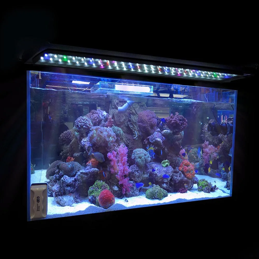 12W 5730 SMD Non Waterproof 48 LED Underwater Light Full Spectrum Aquarium Fish Fishbowl Lamp For 58-82cm Aquarium Tank