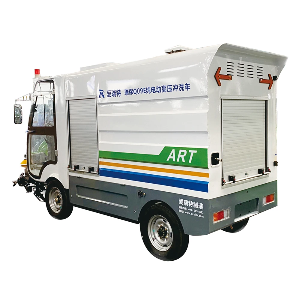 Четырехколесный Электрический гигиенический грузовик, моющийся автомобиль высокого давления