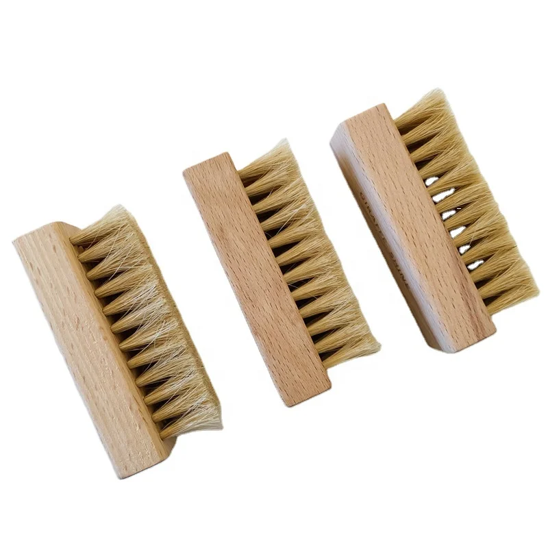 Shoe Brush For Fabric Cleaner,Leather, Whites, Suede and Nubuck Sneakers,Horse Hair Brush for Shoe Shine Cleaning