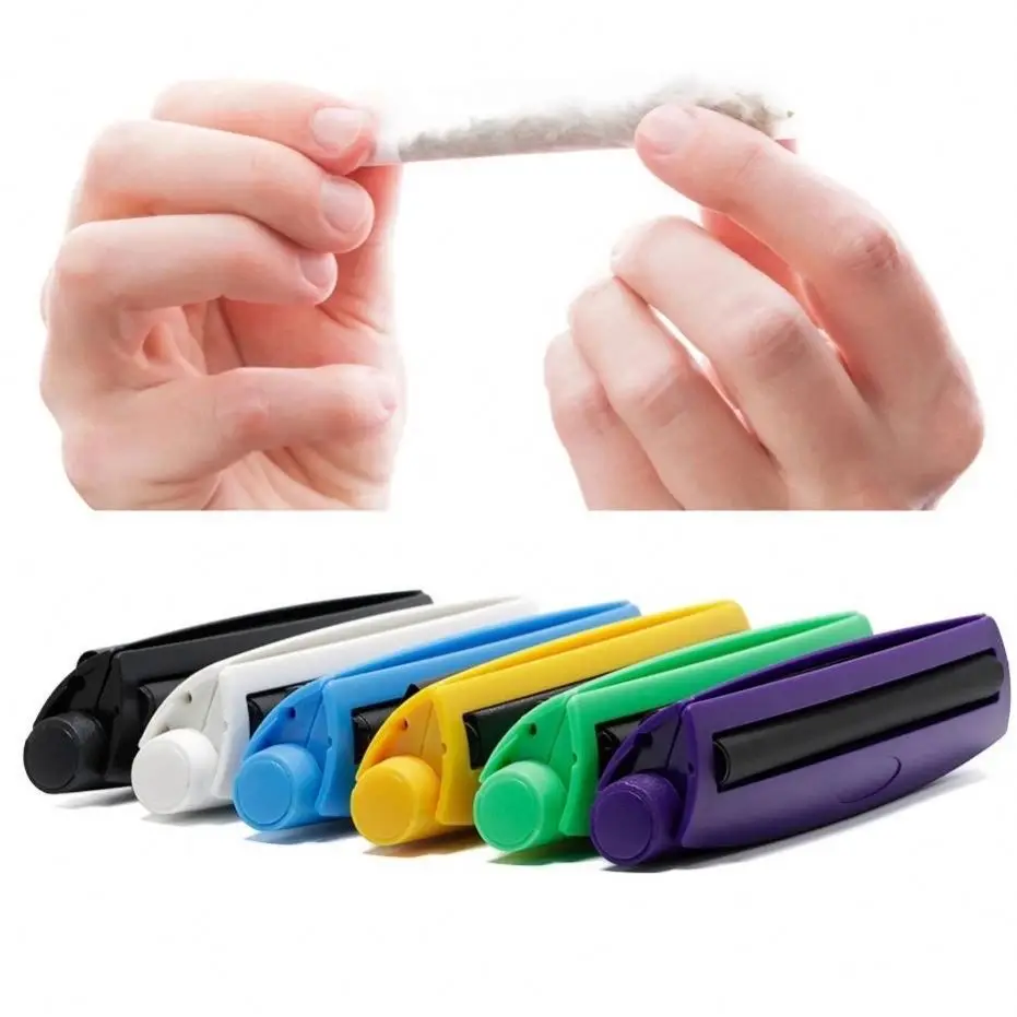 New Manual 110mm Tobacco Roller Smoking Rolling Diy Tapered Plastic Cigarette Device Machine