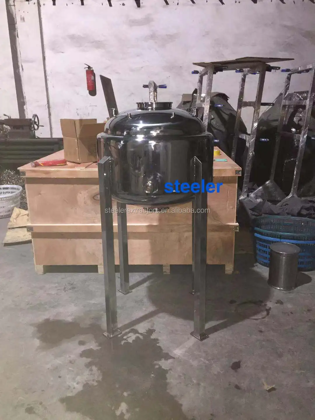 Сольвентный бак из нержавеющей стали с растворителем и охлаждающей катушкой, толщина 200 фунтов, 5 мм