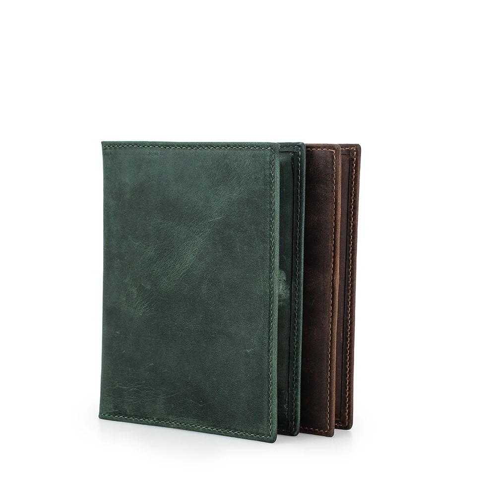 Custom Logo Genuine Leather Slim Travel Passport Holder Wallet Minimalist Rfid Travel Document Organizer Wallet Leather