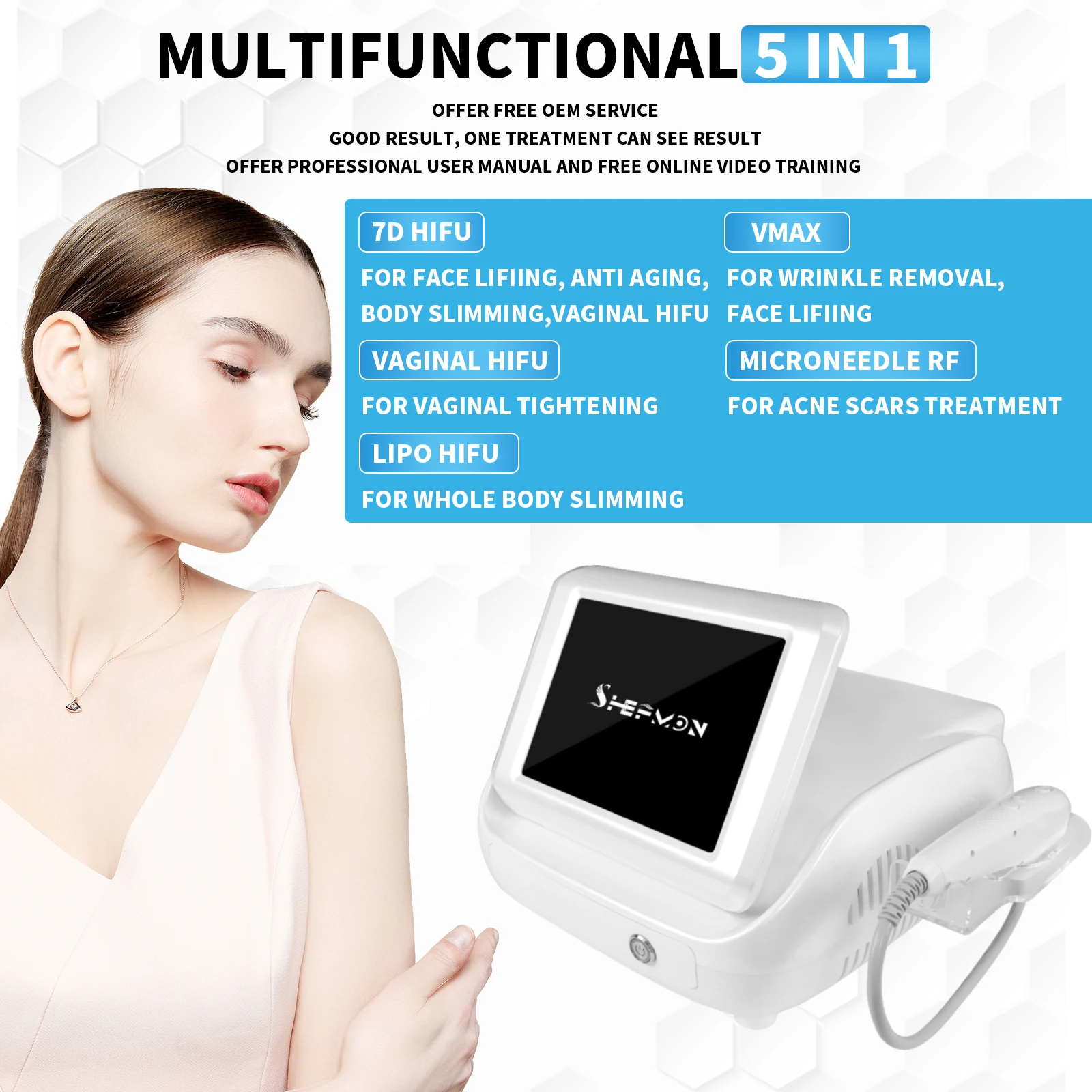 Skin Tightening Face Lift Smas 7d Machine For Skin Smas Lifting Hf Facial And Body