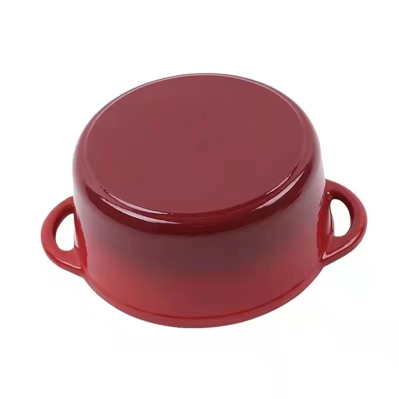 Healthy White enamel coated cast iron cookware dutch oven french pan cocotte