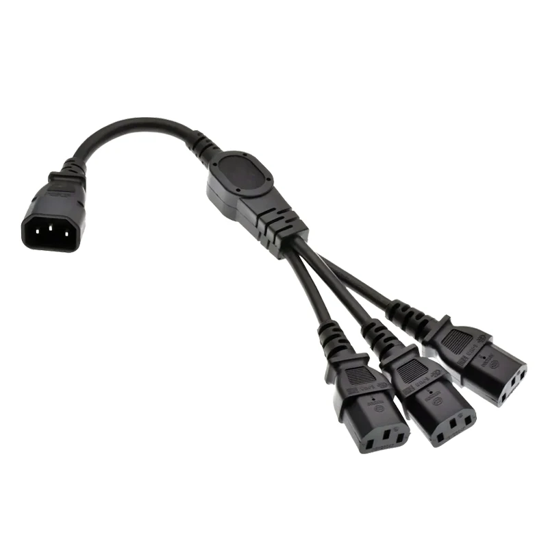 Customized 10A French standard C14 spliter Power cord 3 C13 plug Computer H05VV-F 0.75/1.5mm extension Power Cable