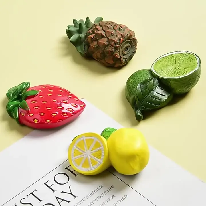 High Quality Cute Fruit 3d Fridge Magnet Buy Online Resin Promotional Souvenir Personalized Fridge Magnet