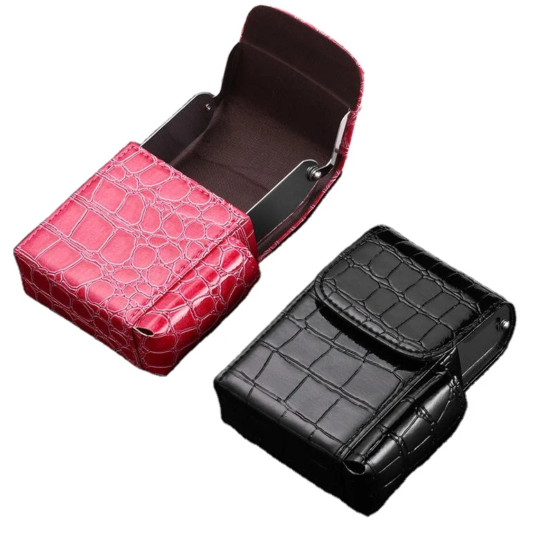 High Quality Cigarette Case Custom Logo Men Cigarette Case Classical Pu Leather Cigarette Tobacco Box