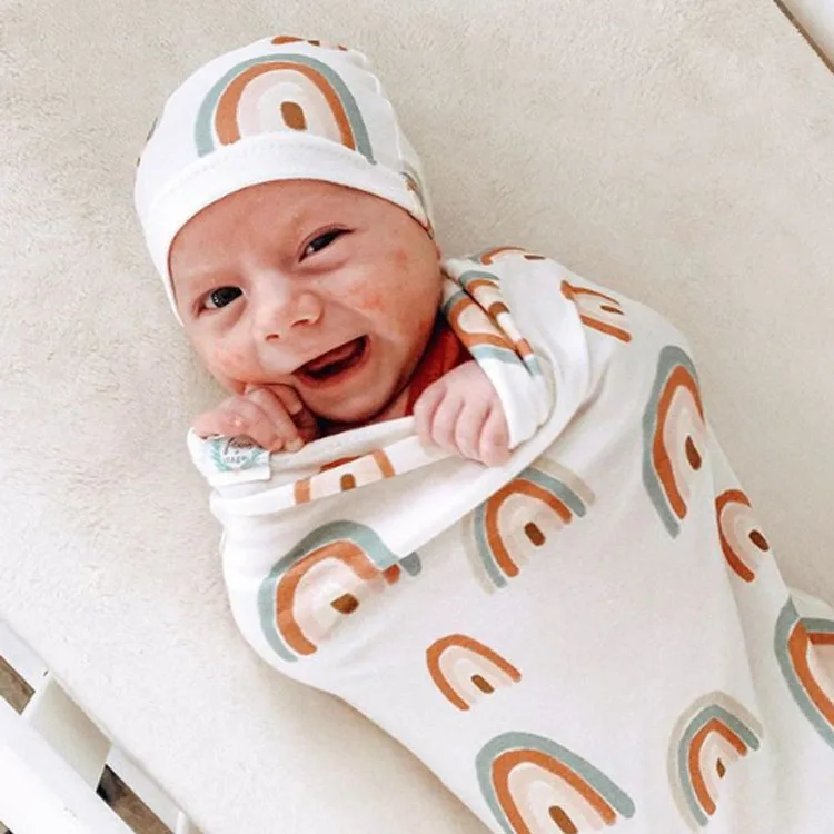 
New Baby Sleeping Bag + Hat Printing Baby Sleeping Bag Baby Rompers Clothes 