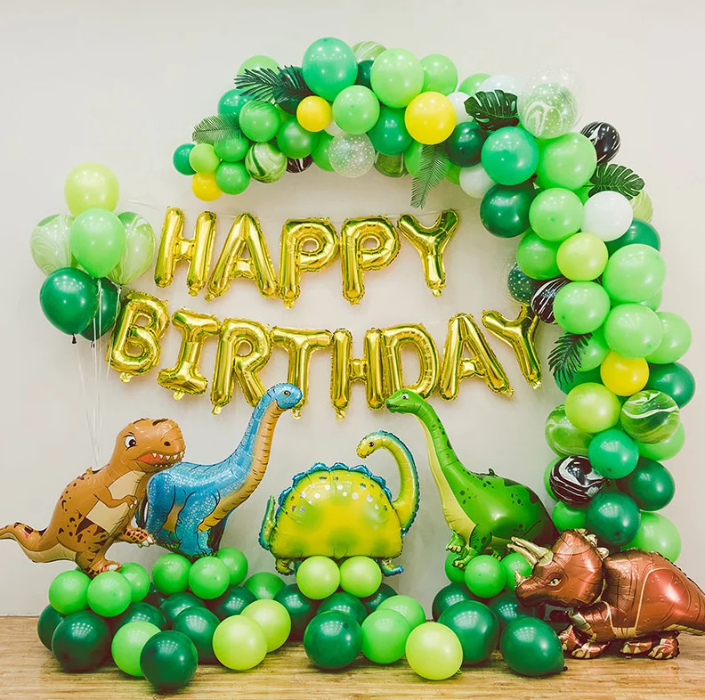 Dinosaur Foil Balloons Birthday Party Decorations Big Dino Helium Balloon Jungle Dinosaur Party Supplies