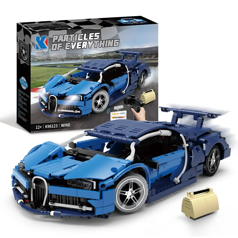 Tech Technical Bugatti Hypercar Racing Sport Car Model ABS Building Blocks Children Remote Control Toys Assemble Vehicle Sets