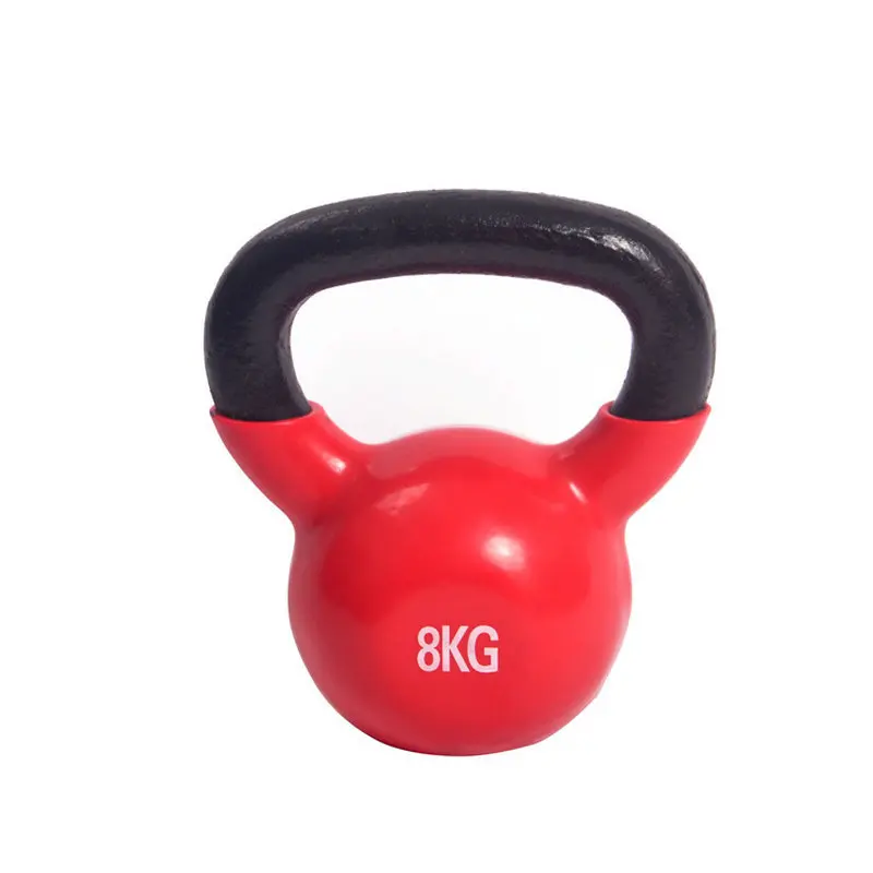Wholesale promotion of multi color indoor fitness equipment with impregnated plastic kettlebells