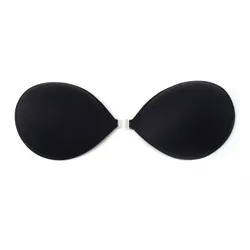 Hot sale fabric big A, B, C, D, E, F size adhesive strapless silicone invisible thin FREE bra CB001