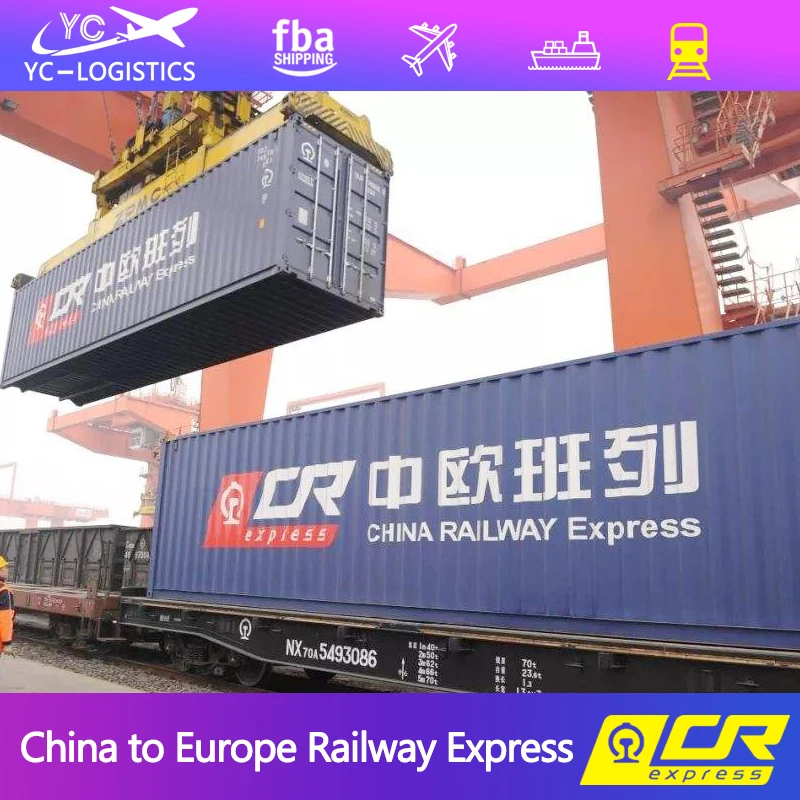 professional rail transport train shipping door to door from China to France Poland Italy freight forwarder in shenzhen china