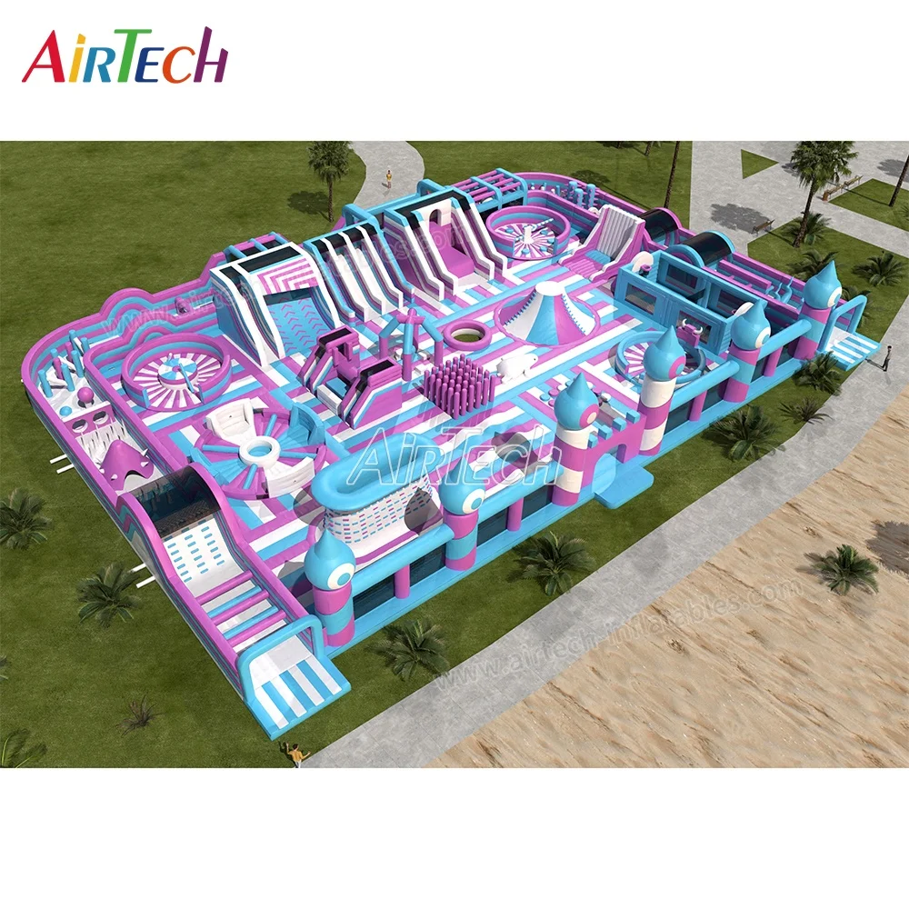 Best quality jumping fun world biggest bounce house parque inflable amusement park giant inflatable playground for adult
