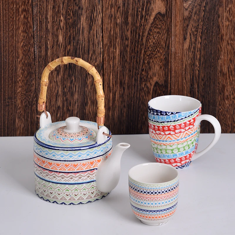 Best quality promotional european teapot set vintage teapot home teapot ceramic