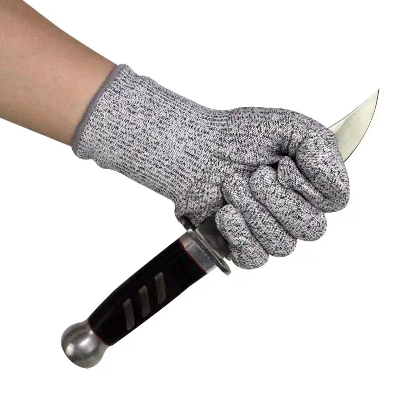 The cut gloves HPPE knitted kitchen cut-proof gloves Labor protection woodworking slaughter cutting prevention  gloves