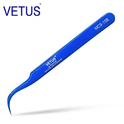 Wholesale Gold VETUS MCS15B Stainless Steel Volume Lash Tweezers Private Label Eyelash Tweezers