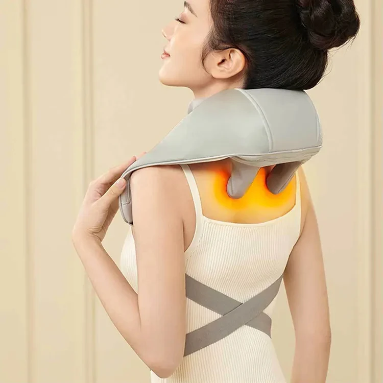 AIFREE Kneading Cervical Massage Electric Heating Neck Shoulder Relaxer 4 Key Shawl Pure Acupressure Neck & Shoulder Massager