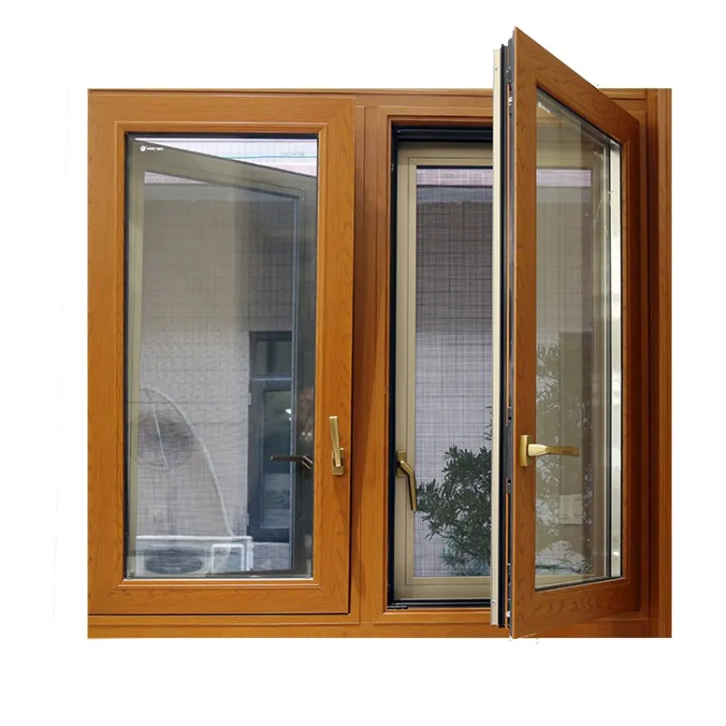 KDSbuilding Wood Window Frame Design Tilt And Turn Window With Temper Glass Fly Screen nfrc Wood Windows