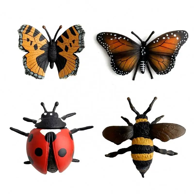 Plastic Insects Figures Realistic Insects Bugs Model Animal Toys Simulation Insect World Model Butterfly Spider Ladybug Mantis