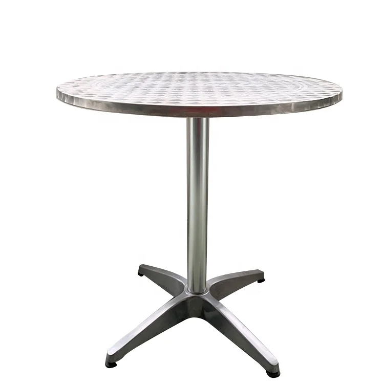 Wholesale manufacturing Thick solid material Aluminium picnic garden outdoor stainless dining leisure table
