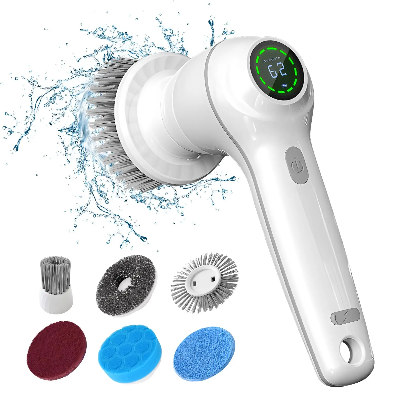 Cordless Electric Scrubber Brush Cleaning Spin Rechargeable Cleaner Bathroom Floor Automatic Cleaning tub Dish Tile Kitchen