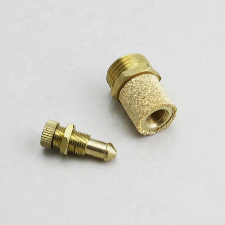 Brass pneumatic adjustable muffler inner cover throttle solenoid valve silencer exhaust valve