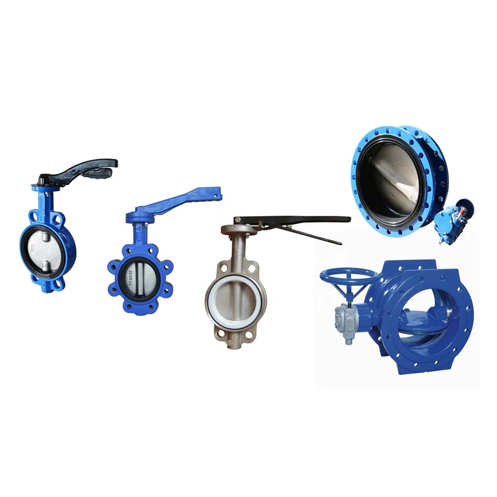 Chinese electric wheel manual stainless steel carbon steel cast iron ductile iron flange lug wafer type 4 inch butterfly valve