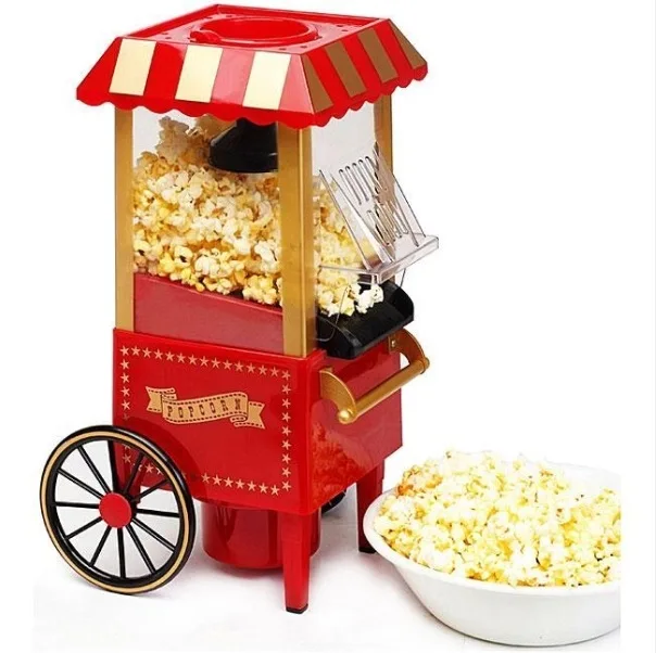 Hot Manya Electric Car Shape 1200W 220v Electric Portable Mini Hot Air Vintage 48 oz Popcorn Marker Home Popcorn Machine